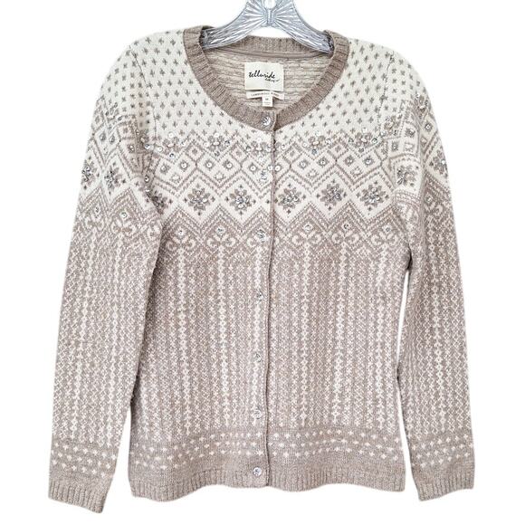 Telluride Clothing Co Sweaters - Womens cozy fair isle button down sweater
